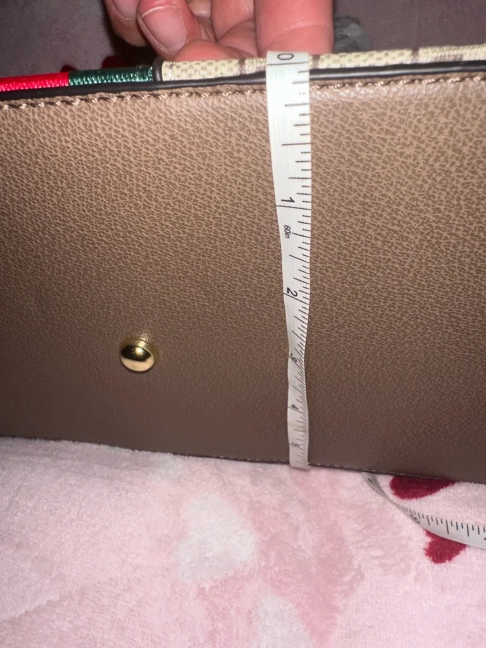 Beige GG Supreme Dome Satchel with Green-Red Web Stripe - Picture 11 of 11